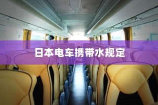 日本电车携带水规定详解，车厢内能否带水？
