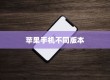 苹果手机卖什么版本，全面解析不同版本的特点与选择建议