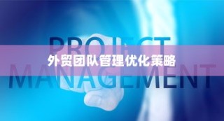 外贸团队外贸员管理优化策略，构建高效团队之道