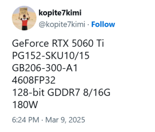 RTX 5060 Ti与RTX 5060规格揭晓，核心数小幅增长标题