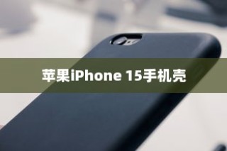 苹果iPhone 15手机壳样子解析