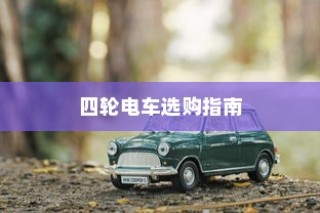 四轮电车选购指南，性价比高的四轮电车购买攻略与指南