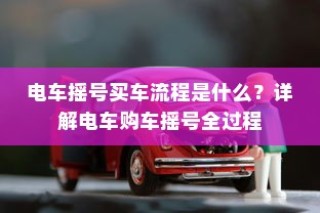 电车购车摇号全流程详解，从摇号到购车，一步步指导您完成电车购买之旅