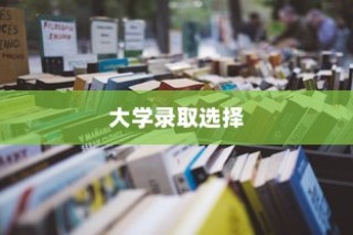 解读大学录取选择，影响与考量之不去的选择分析