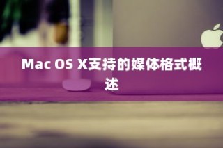 Mac OS X支持的媒体格式概述