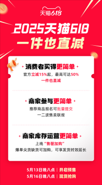 天猫618大促提前开启，空前力度立减高达50%！购物狂欢盛宴启动！
