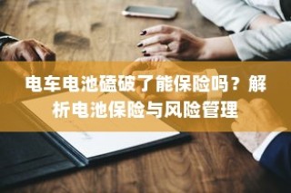 电车电池磕破后的保险与风险管理解析