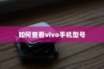 如何查看vivo手机型号