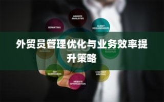 外贸员管理优化与业务效率提升策略探讨