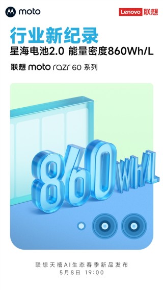 联想moto razr 60系列首发星海电池2.0，刷新能量密度纪录，引领科技新潮流