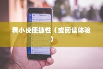苹果手机看小说方便吗