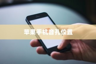 苹果手机音孔位置详解