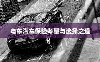 电动汽车保险选择解析，全险是否可行？电车保险考量与明智选择之道。