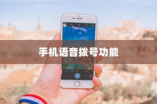 手机语音拨号功能的普及与应用，以苹果手机为例