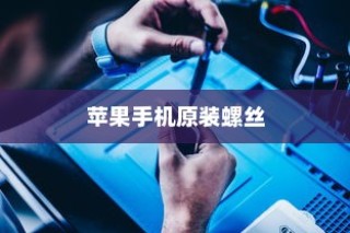 苹果手机原装螺丝深度解析