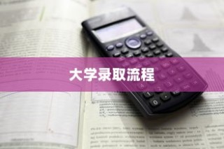 揭秘大学录取流程，高清流程图全面解读
