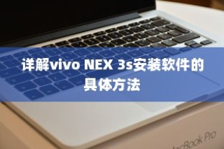 详解vivo NEX 3s安装软件的具体方法