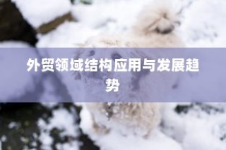 深度解析，外贸猫在外贸领域的结构应用、发展现状及未来趋势