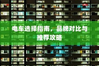 电车购买指南，品牌对比与推荐攻略