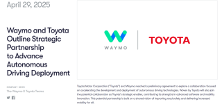 Waymo与丰田联手开发自动驾驶汽车平台，Robotaxi东京测试行驶亮相