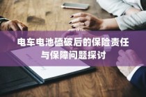 电车电池磕破后的保险责任与保障问题深度解析