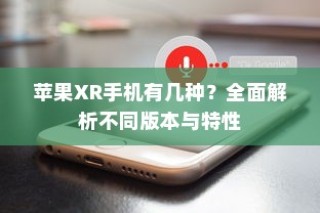 全面解析苹果XR手机版本与特性差异，不同版本特性一览