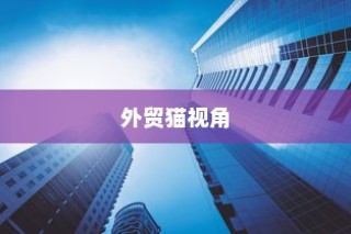 外贸猫视角下的全球贸易格局远瞻与未来展望