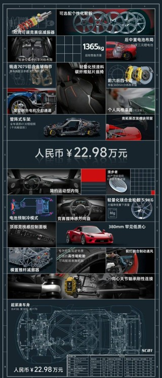 小跑车SC01起售价公布，22.98万元，车迷心中的理想之选