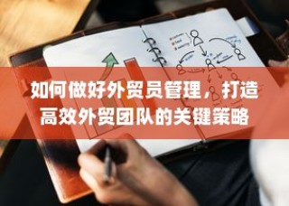高效外贸团队建设的核心策略，外贸员管理与团队效能提升之道
