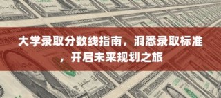 大学录取分数线指南，洞悉录取标准，规划未来教育旅程