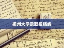 江苏扬州大学录取投档线深度解析与探索