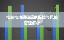 电车电池损伤后的保险与风险管理深度解析