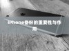 iPhone备份的重要性与作用
