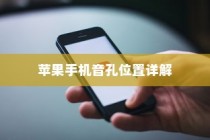 苹果手机音孔位置详解
