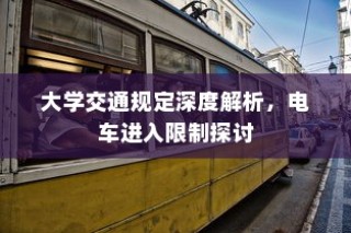 大学交通规定深度解析，电车进入限制及其影响探讨
