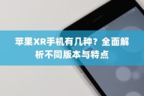 苹果XR手机有几种？全面解析不同版本与特点