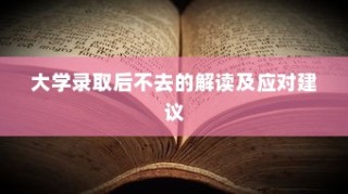 大学录取后的放弃现象，解读与应对策略