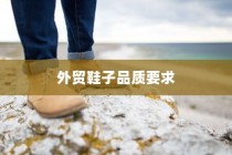 深度解析外贸鞋品质要求，品质标准与探讨