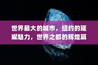 世界最大的城市，纽约的璀璨魅力，世界之都的辉煌篇章