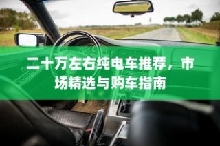 二十万左右纯电车推荐，市场精选与购车指南