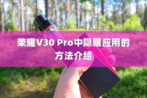 荣耀V30 Pro中隐藏应用的方法介绍
