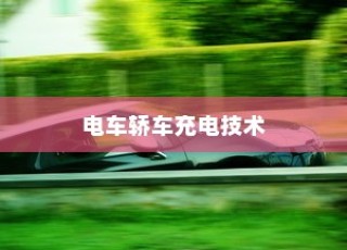 电车轿车充电技术详解，速度与效率的探讨