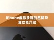 iPhone虚拟按键的名称及其功能介绍