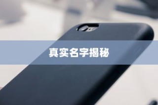 揭秘苹果手机7的真实名字