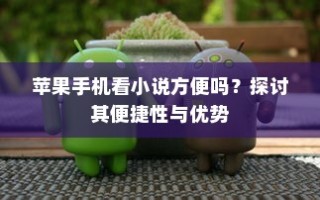 苹果手机看小说的便捷性与优势探讨
