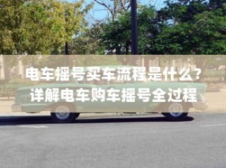电车购车摇号全流程详解，从摇号到购车，一步步指导您完成电车购买之旅