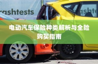 电动汽车保险种类详解与全险购买指南