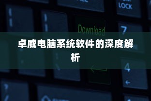 卓威电脑系统软件的深度解析