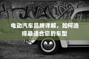 电动汽车品牌详解，如何选择最适合您的车型