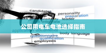 公司用电车电池选择指南